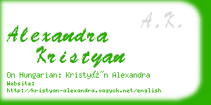 alexandra kristyan business card